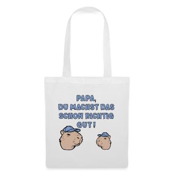 PAPA KIND -VATERTAG CAPYBARA - Stoffbeutel - Weiß - Vorne