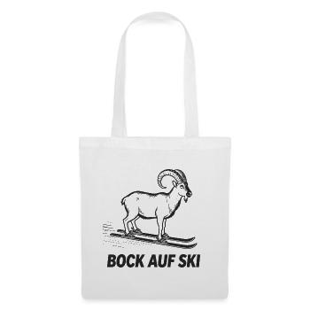 Funny ibex for skiers - Tote Bag - white - Front