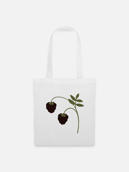 Brombeeren - Stoffbeutel - Weiß