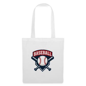 Baseball Emblem Shield with Ball - Tote Bag - white - Front