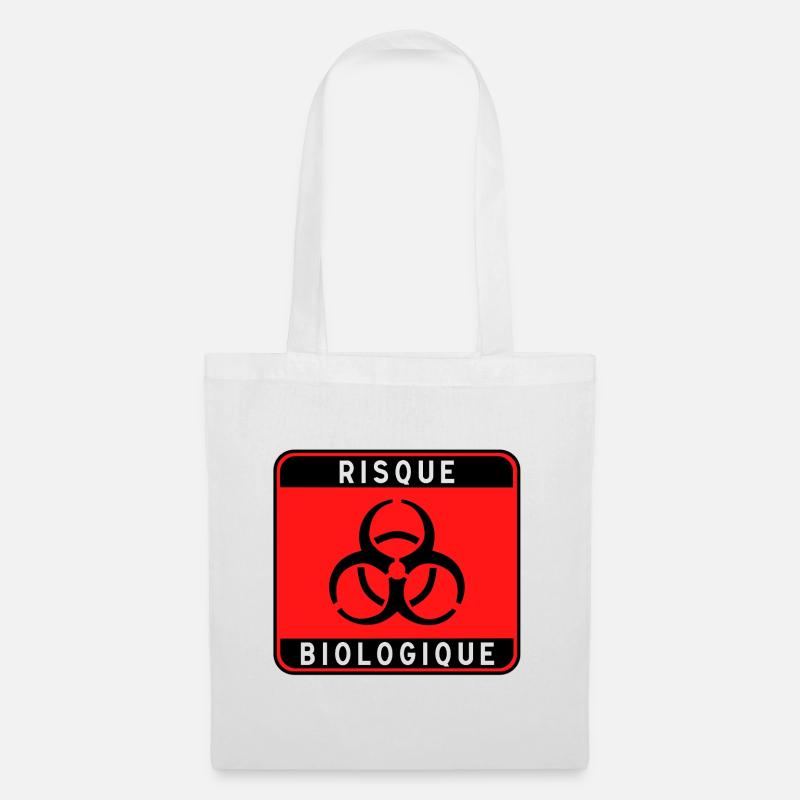 Panneau danger biologique, risque infectieux, mati - Tote Bag - white