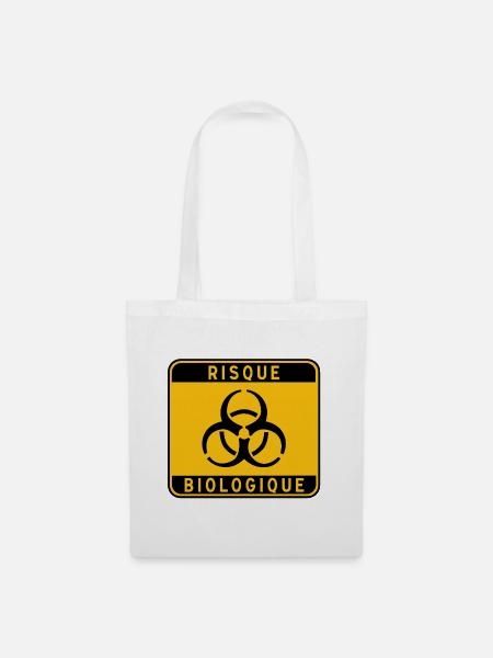 panneau_RISQUE_BIOLOGIQUE_31 - Stoffbeutel - Weiß