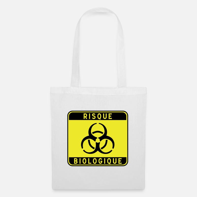 Panneau danger biologique, risque infectieux, mati - Tote Bag - white