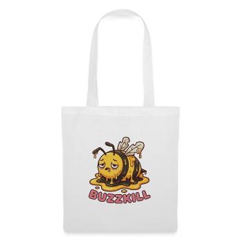 Ne soyez pas un rabat-joie - Design drôle d’abeille - Sac en tissu - blanc - Devant