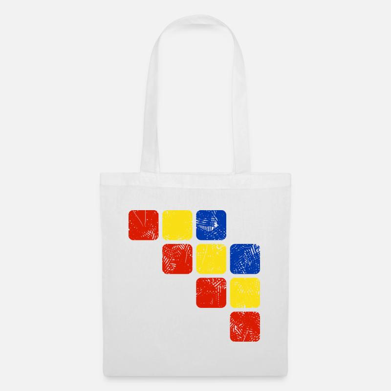 Farben Ornament Muster - Grundfarben - Stoffbeutel - Weiß