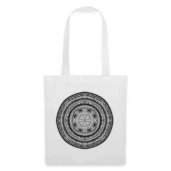 Mandala du cycle lunaire - Sac en tissu - blanc - Devant