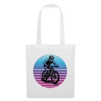 Ein Must Have für echte Mountainbike - Stoffbeutel - Weiß - Vorne