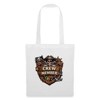 Pirate Crew Member Badge - Tote Bag - white - Front