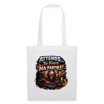 Hold on... I'm finishing my game - Tote Bag - white - Front