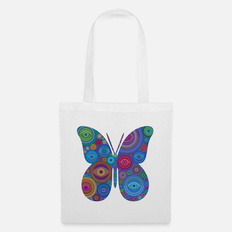 Papillon Œil Abstrait - Sac en tissu - blanc