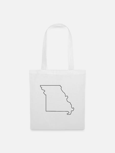 Karte von Missouri - Stoffbeutel - Weiß