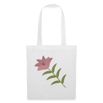 Pink Lily Flower on Green Stem - Tote Bag - white - Front