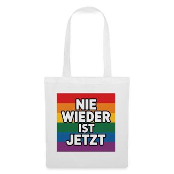 Nie wieder ist Jetzt ! - Logo Cool Pride - Sac en tissu - blanc - Devant