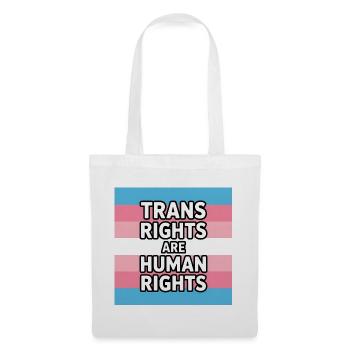 Trans-Rechte sind Menschenrechte – Pride Tee - Stoffbeutel - Weiß - Vorne