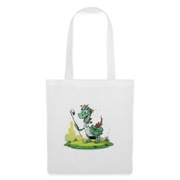 Dragon golfer on the green - Tote Bag - white - Front