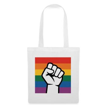 Antifa Fist – Antifaschistisches Merch - Stoffbeutel - Weiß - Vorne