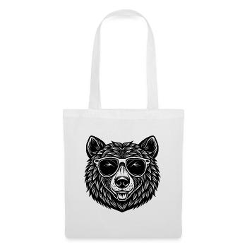 Bear with sunglasses - Tote Bag - white - Front