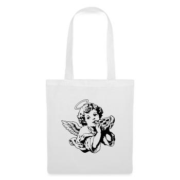 Pizza Angel – Chérubin avec une part de pizza - Sac en tissu - blanc - Devant