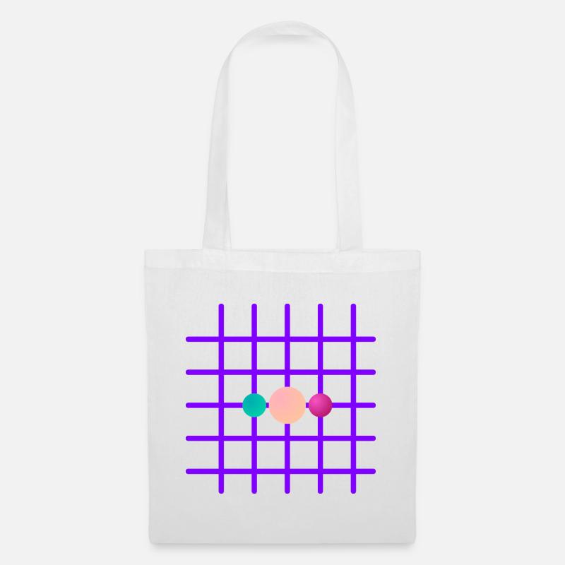 Neon Grid Three-Ball - Tote Bag - white