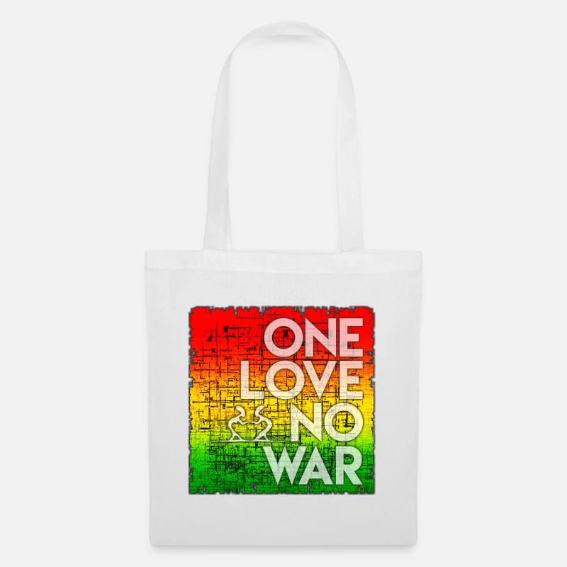 One Love No War Rainbow - Tote Bag - white