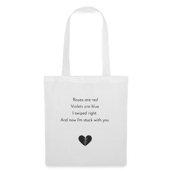 Roses are Red – Black Valentine's Day Humor - Tote Bag - white - Front