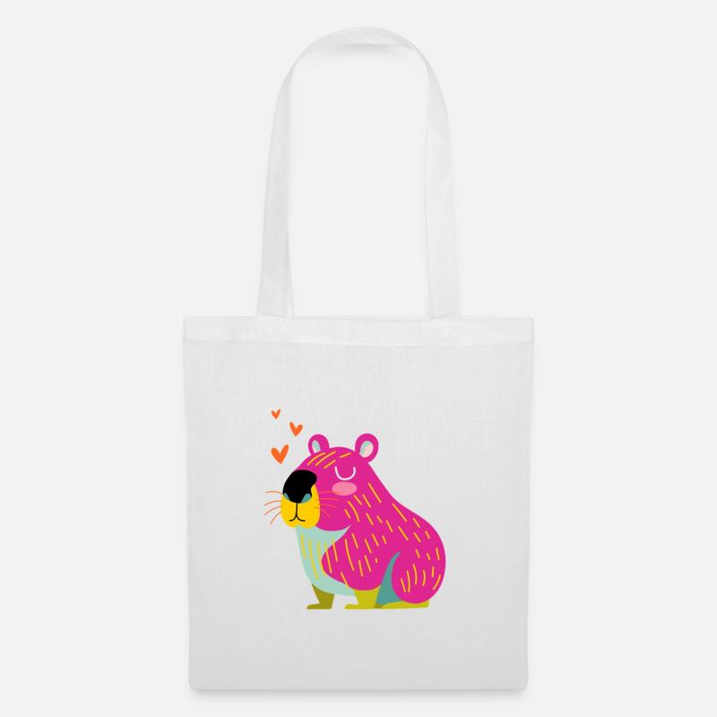 Happy Capybara - Tote Bag - white