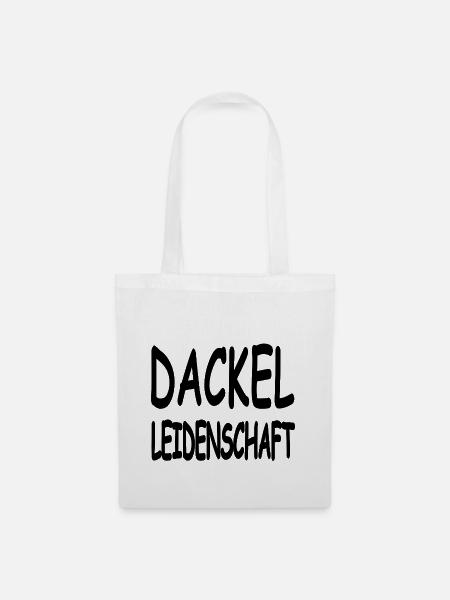 Dackel - Stoffbeutel - Weiß