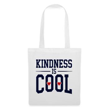Kindness is Cool Statement with Heart Symbols - Tote Bag - white - Front