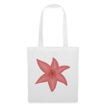 Pink Lily Bloom Illustration - Tote Bag - white - Front