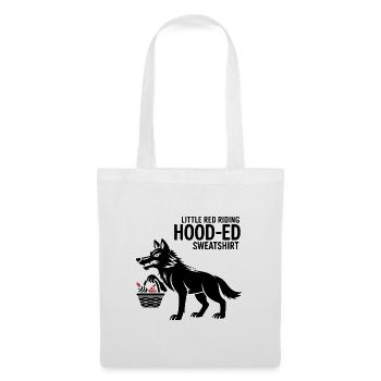 Loup de conte de fées avec panier - Sac en tissu - blanc - Devant