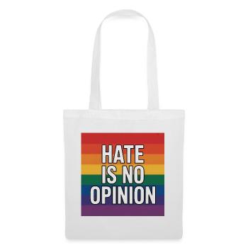 Hate is no Opinion - Antifa Merch - Tote Bag - white - Front