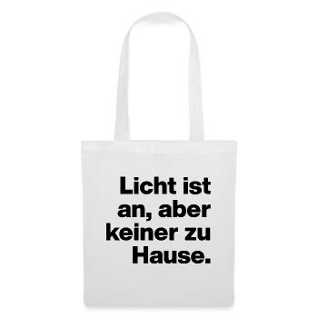 LES LUMIÈRES SONT ALLUMÉES, MAIS IL N’Y A PERSONNE À LA MAISON. SARCASME - Sac en tissu - blanc - Devant