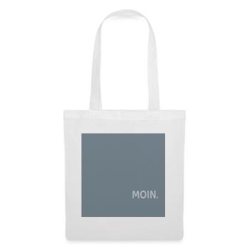 Moin Poster Minimal North German Humor Typography - Tote Bag - white - Front