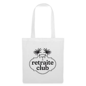 Retraite Club (texte noir) - Sac en tissu - blanc - Devant