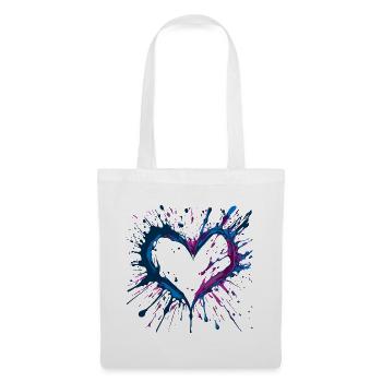 Key West inspired Heart dark - Tote Bag - white - Front