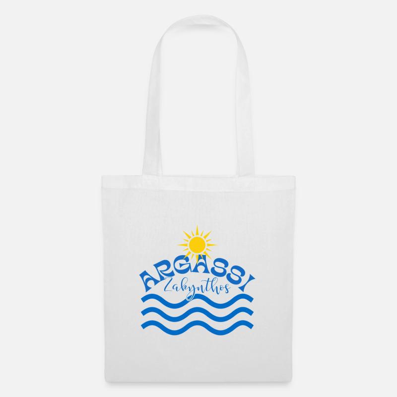 Argassi Zakynthos Sun Waves - Tote Bag - white