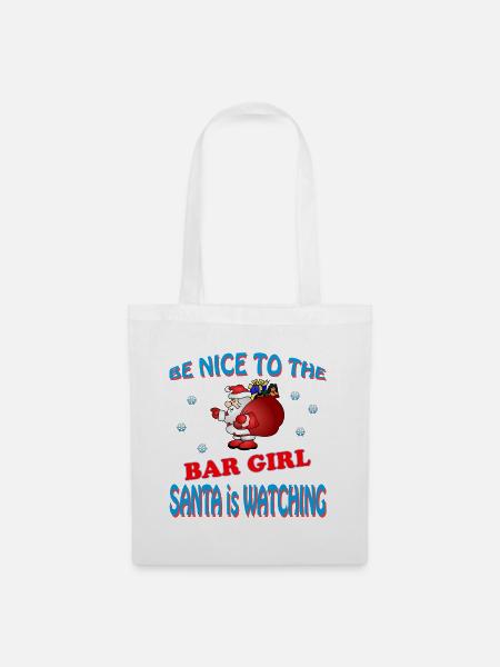 SANTA BAR GIRL - Stoffbeutel - Weiß