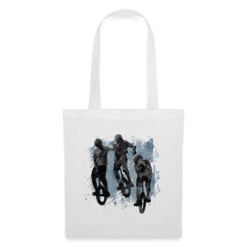 Unicycle | Descendance freestyle en monocycle - Sac en tissu - blanc - Devant