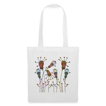 Fleur - Sac en tissu - blanc - Devant