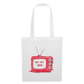 Roter Retro-TV Showdesign - Stoffbeutel - Weiß - Vorne