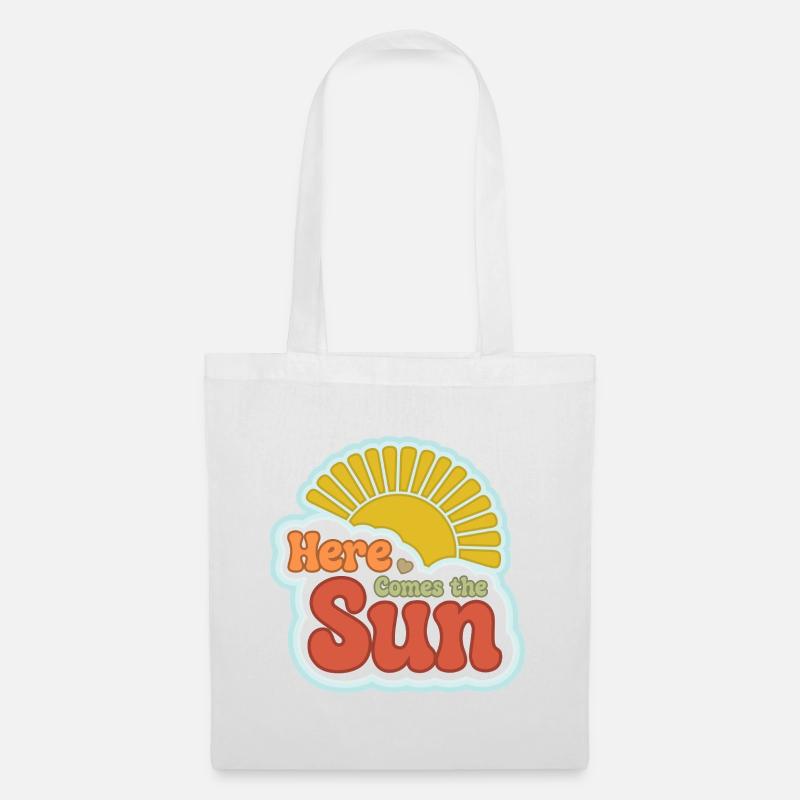 Here Comes the Sun – 60er Jahre Retro - Stoffbeutel - Weiß
