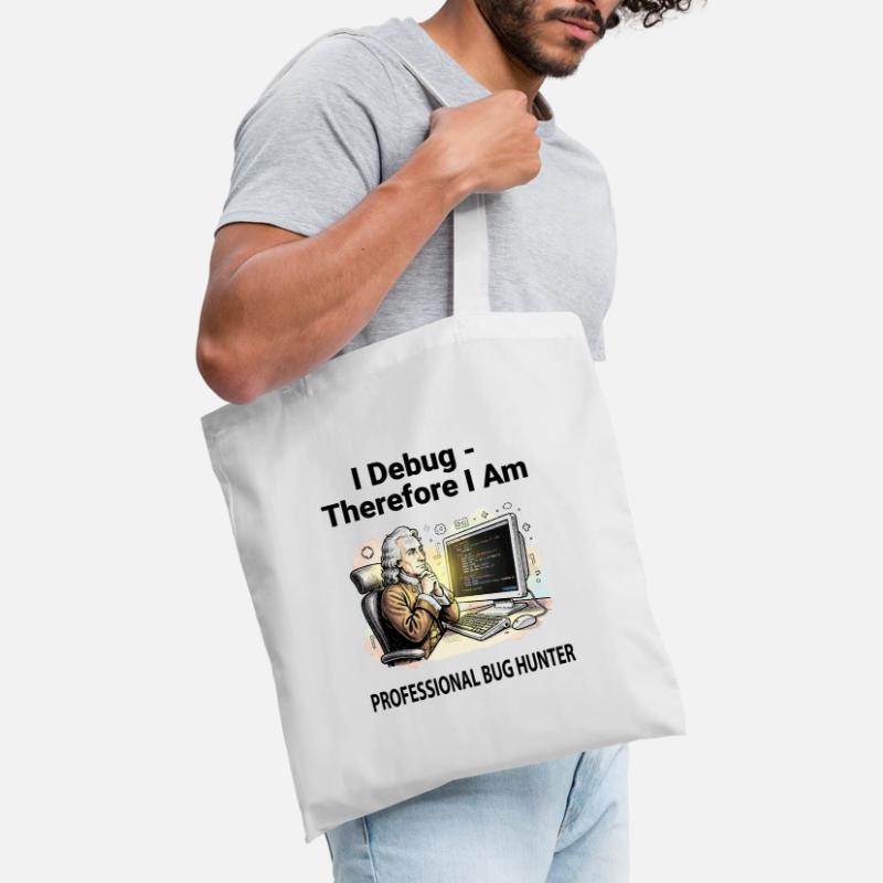 Retro Scholar at Coding Console - light background Tote Bag