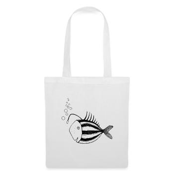 Fisch Lampe - Stoffbeutel - Weiß - Vorne