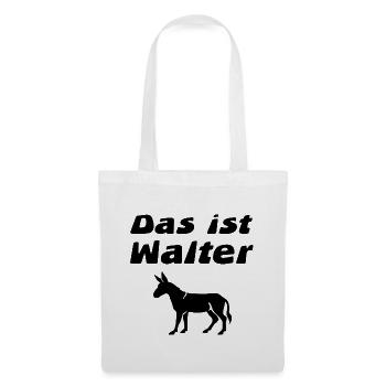 âne - Sac en tissu - blanc - Devant