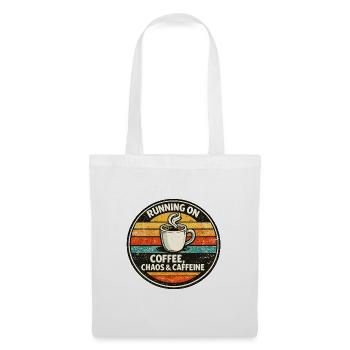 Café Chaos & Caféine Rétro - Sac en tissu - blanc - Devant