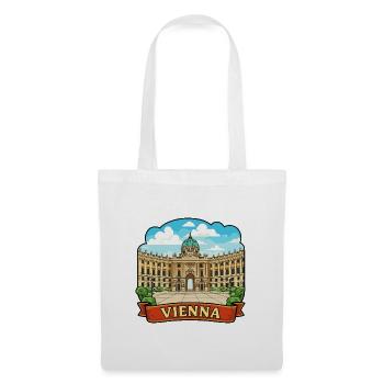 Wiener Austria Hofburg Palac Band Reisewappen - Stoffbeutel - Weiß - Vorne