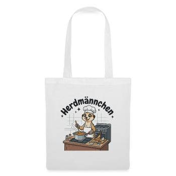 Herdmännchen Koch Suricate au poêle - Sac en tissu - blanc - Devant
