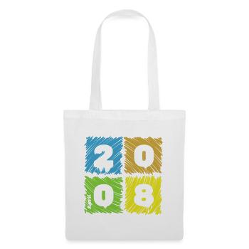 18. Geburtstag Farbige Patches since 04/2008 - Tote Bag - white - Front