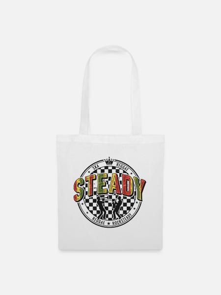 Steady Ska Reggae Circle Logo - Stoffbeutel - Weiß