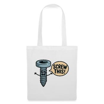 Au diable ce personnage de dessin animé qui se fait oublier - Sac en tissu - blanc - Devant